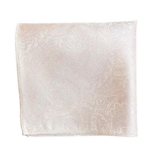 Ficknäsduk siden mönstrad - ivory paisley ton in ton - dako1930.se