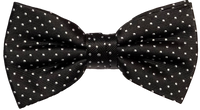 Fluga färdigknuten - svart med vita prickar - dako1930.se
