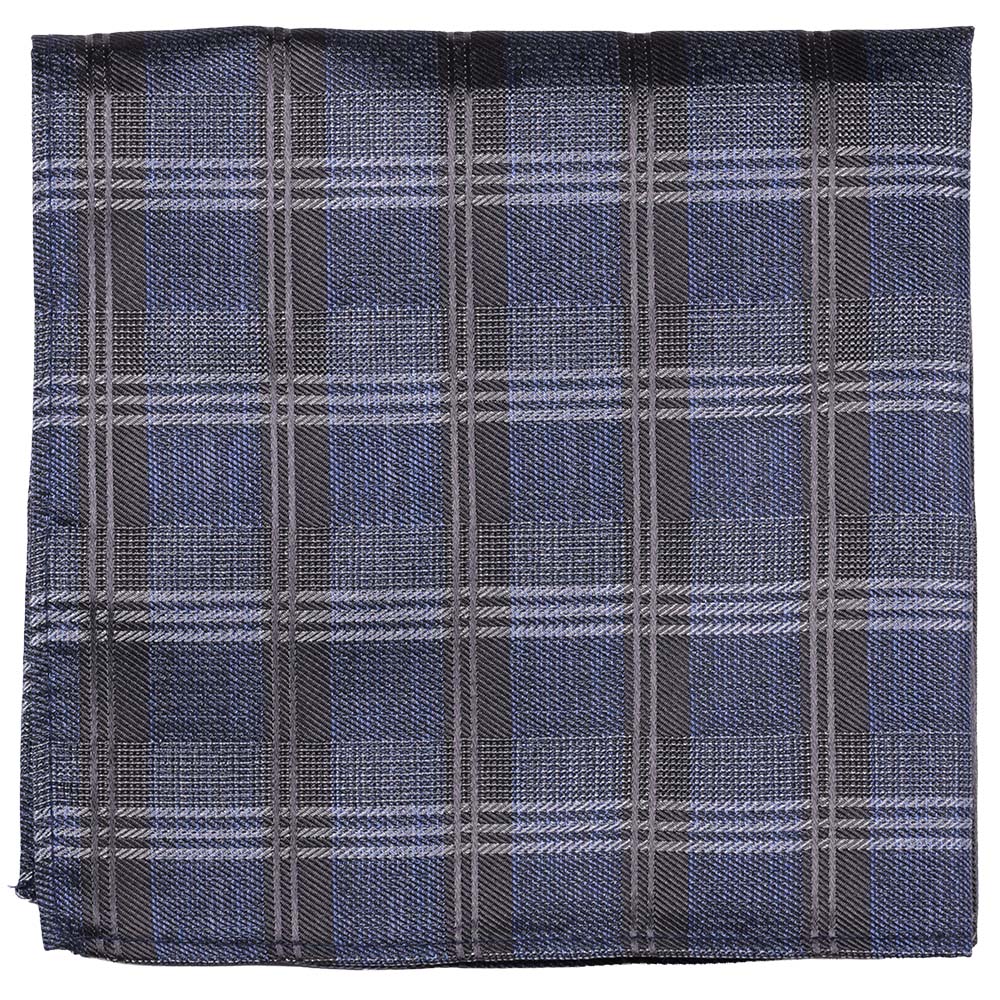 Sidennäsduk, mönstrad marin