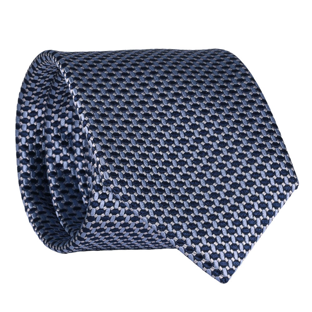 Sidenslips, mönstrad marinblå