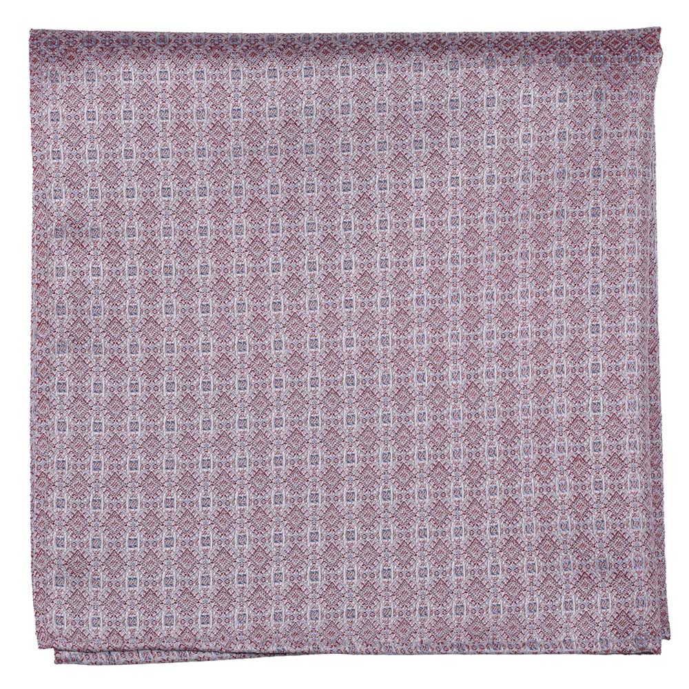 Sidennäsduk, mönstrad röd