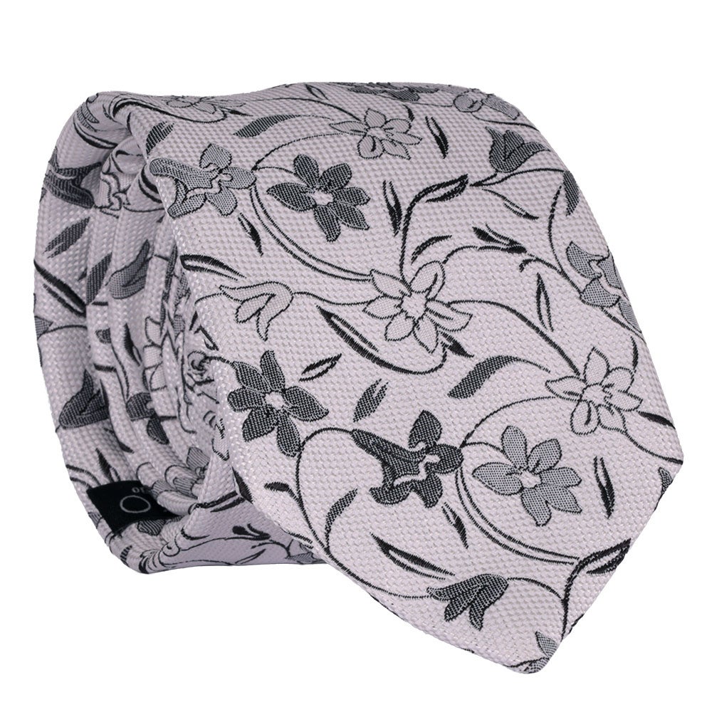 Sidenslips, mönstrad 019 vit/svart