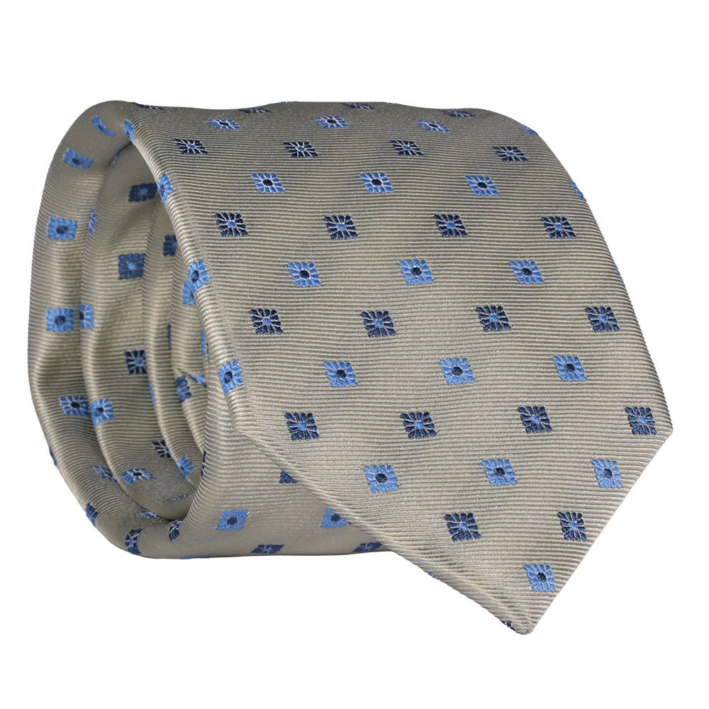 Sidenslips, mönstrad ljusgrön