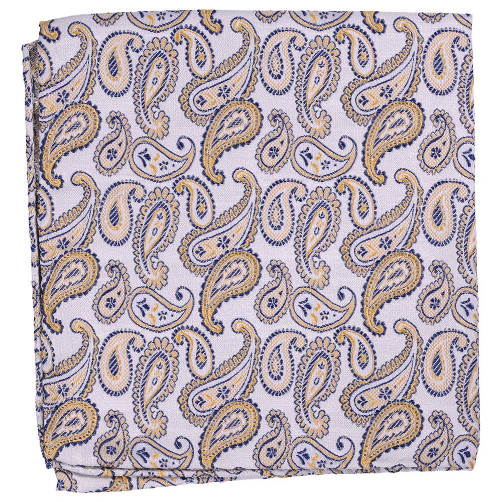 Sidennäsduk, mönstrad 039 gul