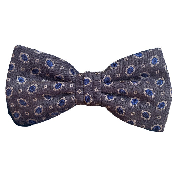 Fluga siden/bomull mönstrad 010 brun