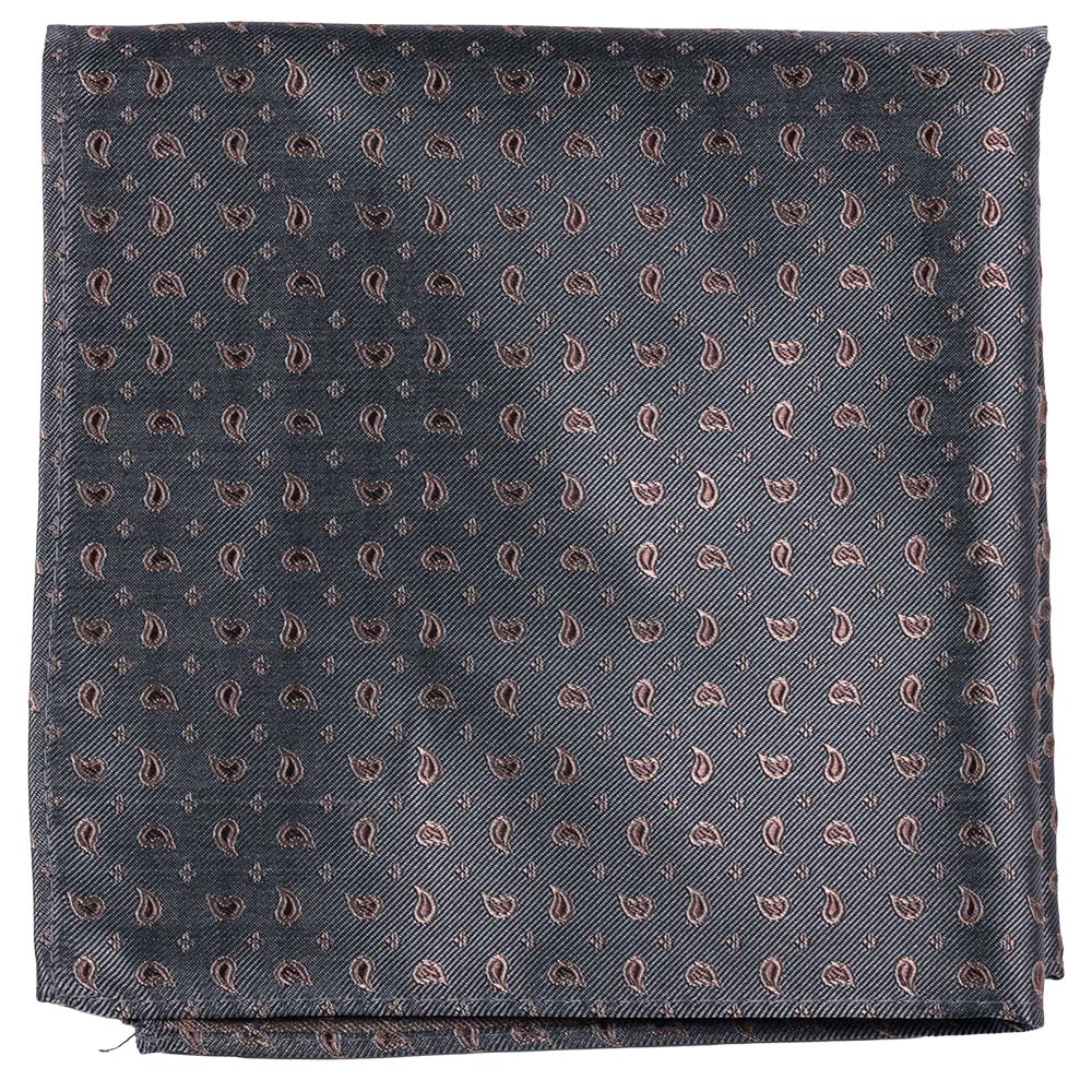 Sidennäsduk, mönstrad grå