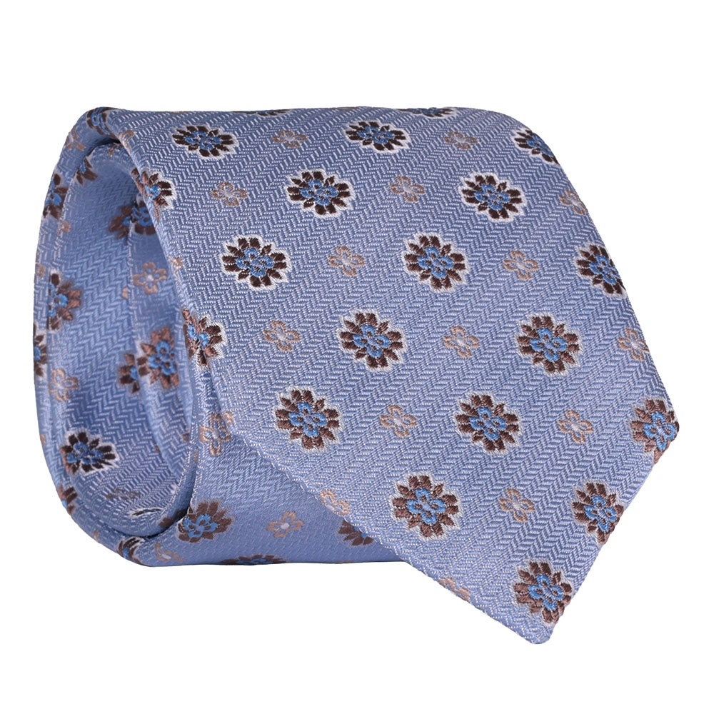 Sidenslips, mönstrad jeansblå