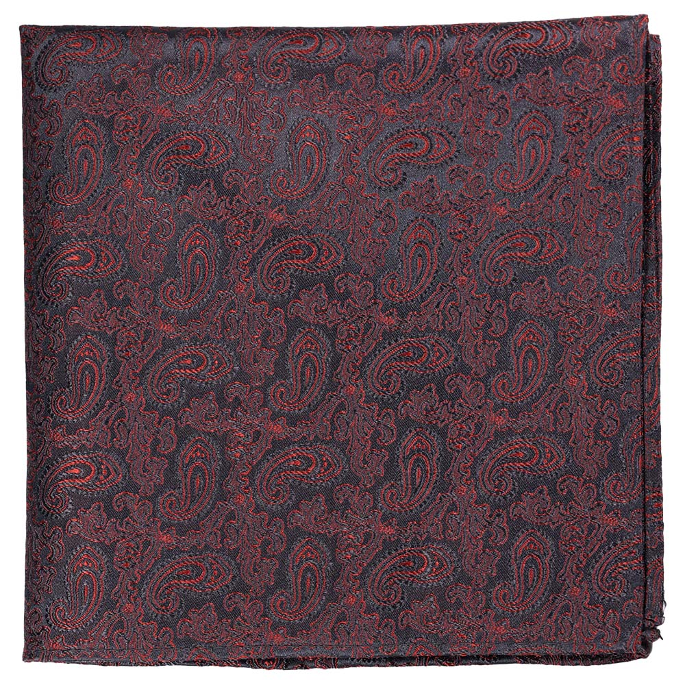 Sidennäsduk, mönstrad 005 röd