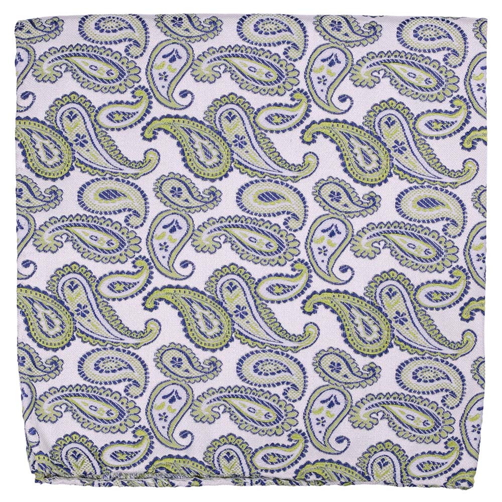 Sidennäsduk, mönstrad 039 grön