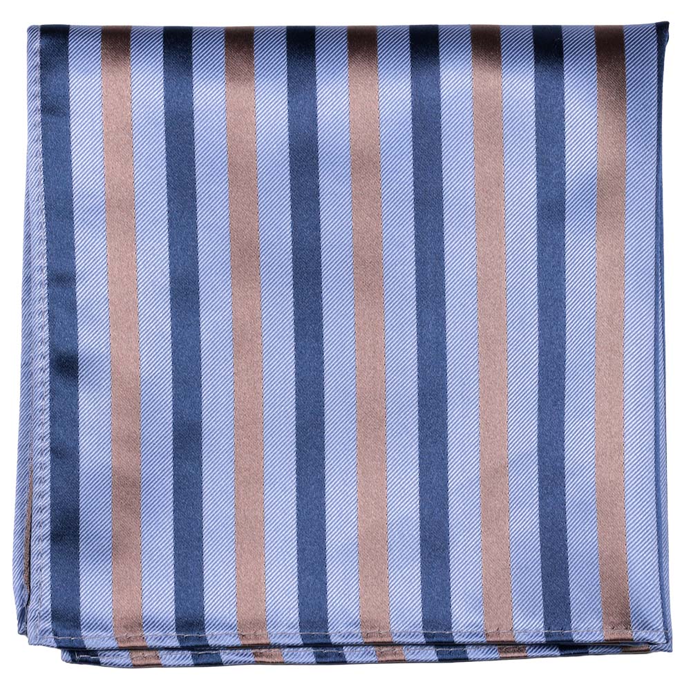 Sidennäsduk, mönstrad jeansblå