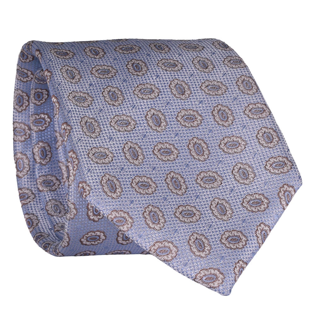 Sidenslips, mönstrad 027 ljusblå