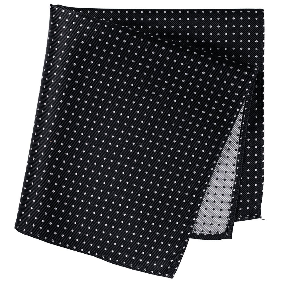 Sidennäsduk, mönstrad 001 svart