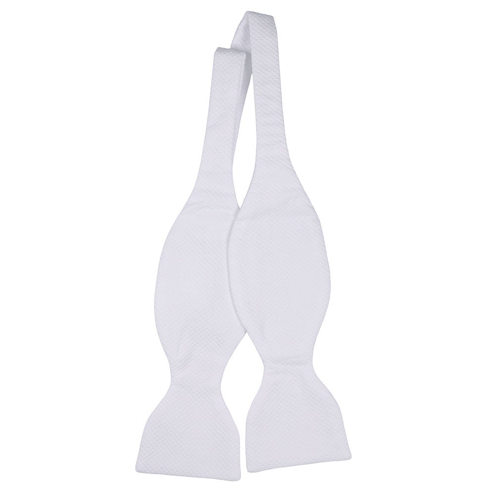 Knytfluga Bomull waffle pique vit 38