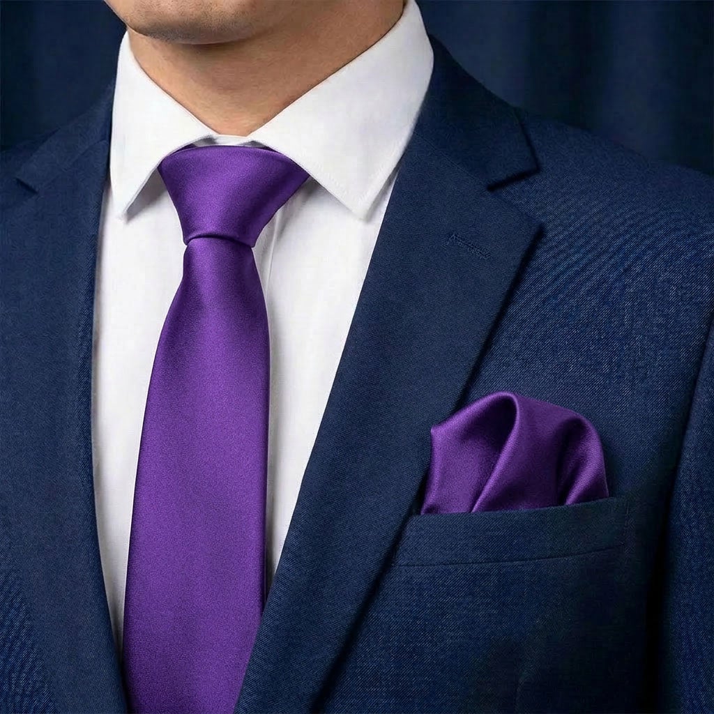 Slips och näsduk, lila