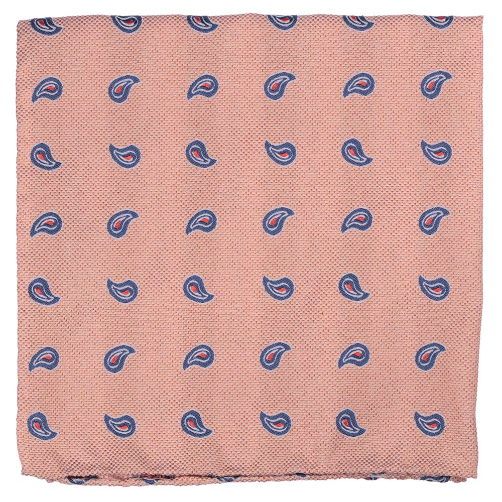 Sidennäsduk, mönstrad 015 persika