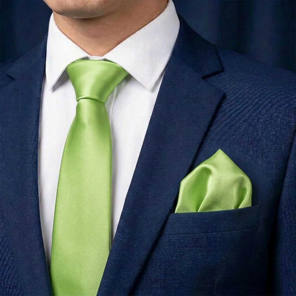 Slips och näsduk, limegrön