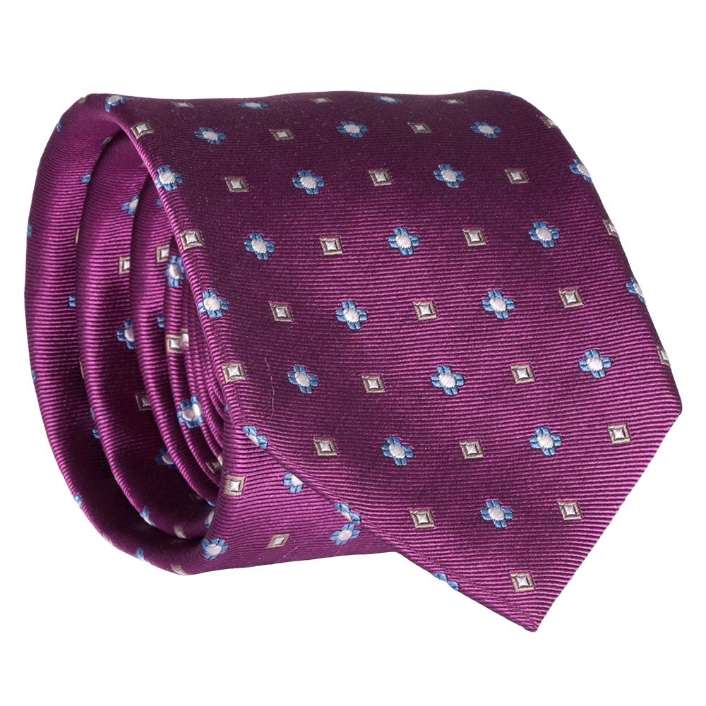 Sidenslips, mönstrad 029 fuchsia