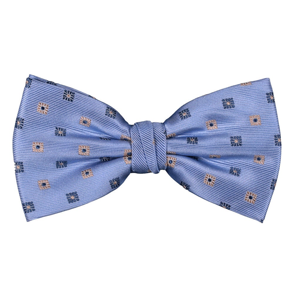 Sidenfluga, mönstrad jeansblå