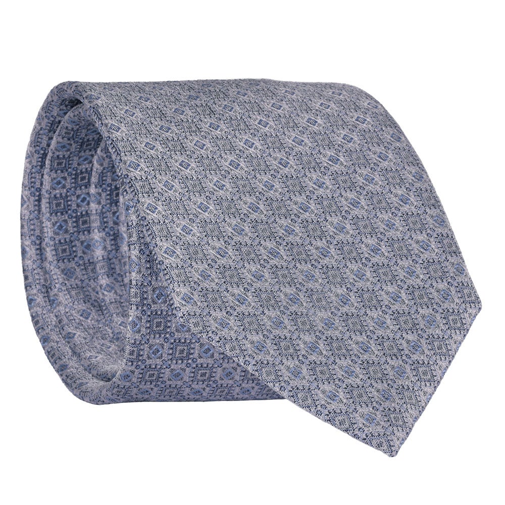 Sidenslips, mönstrad marinblå