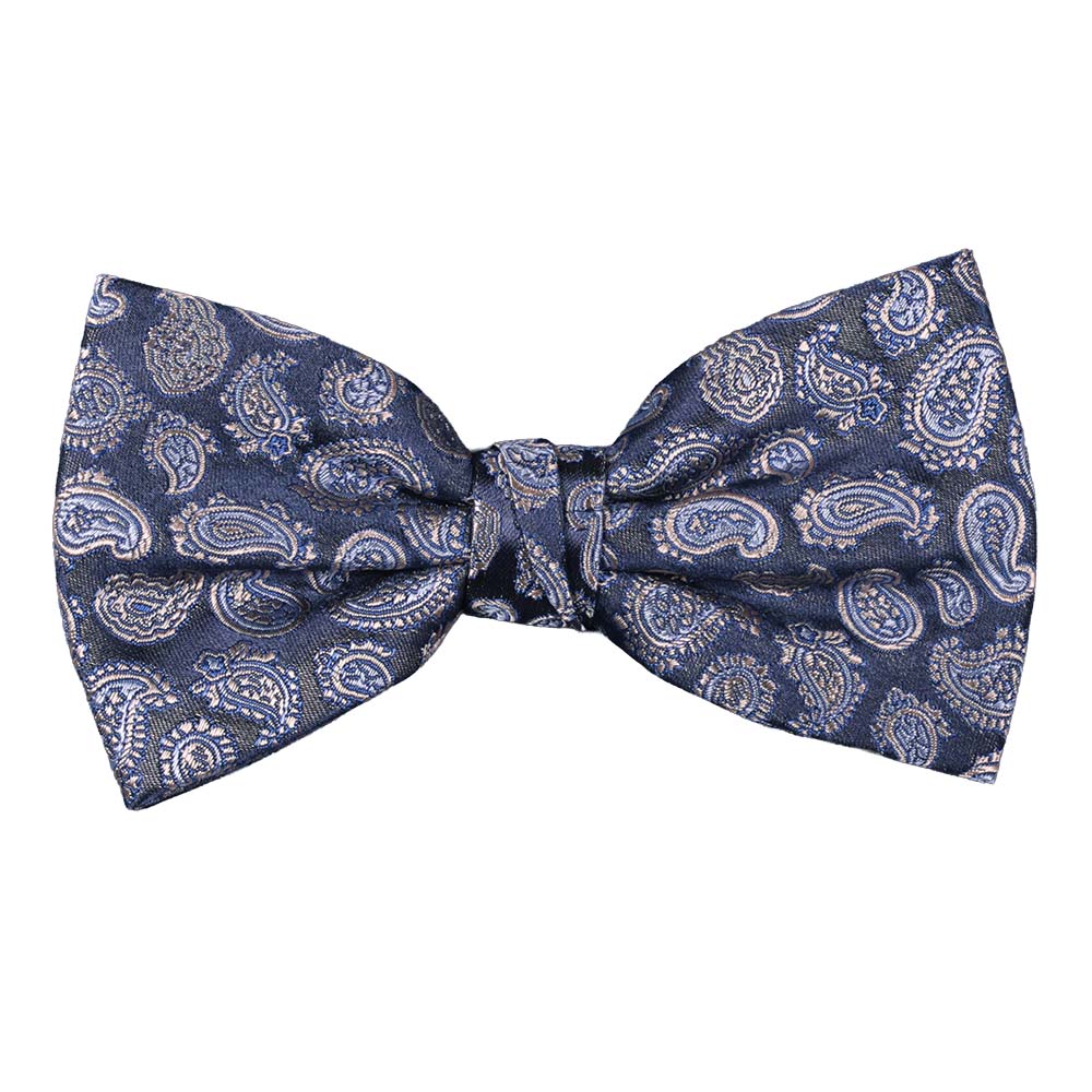 Sidenfluga, mönstrad marin/beige