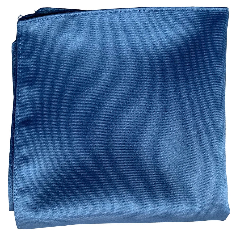 Sidennäsduk, slät jeansblå