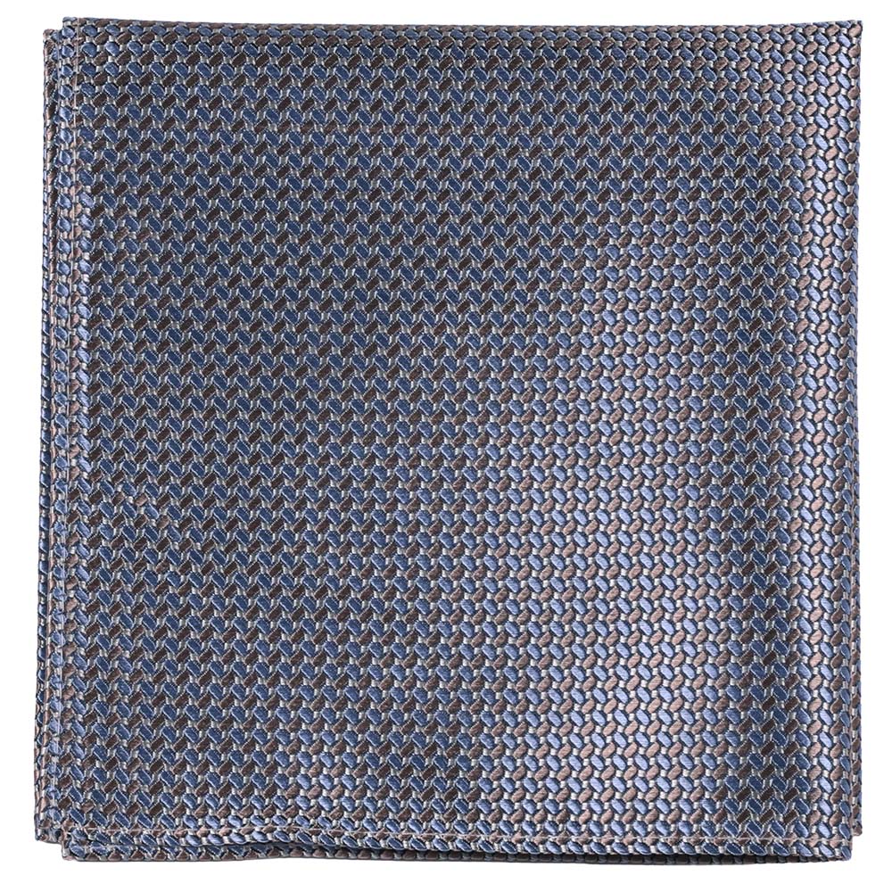 Sidennäsduk, mönstrad jeansblå