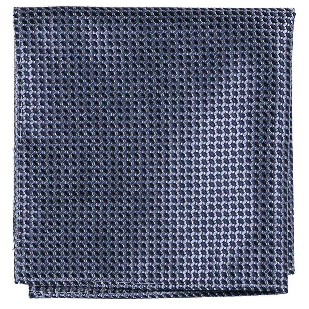 Sidennäsduk, mönstrad marinblå