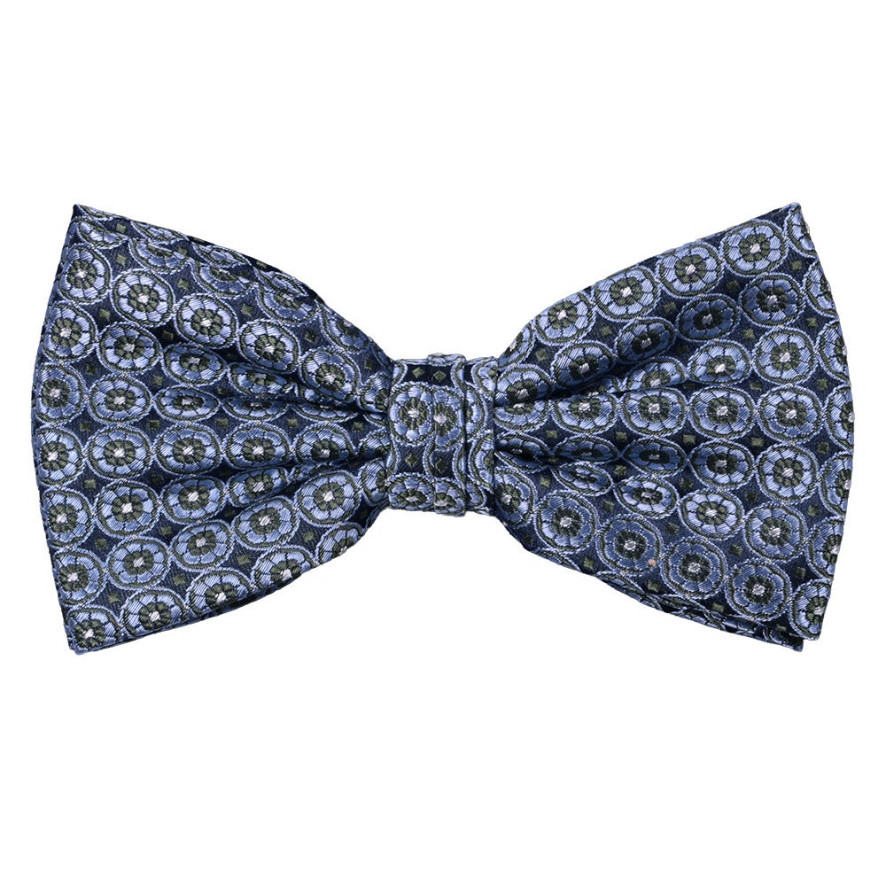 Sidenfluga, mönstrad 030 marin/grön