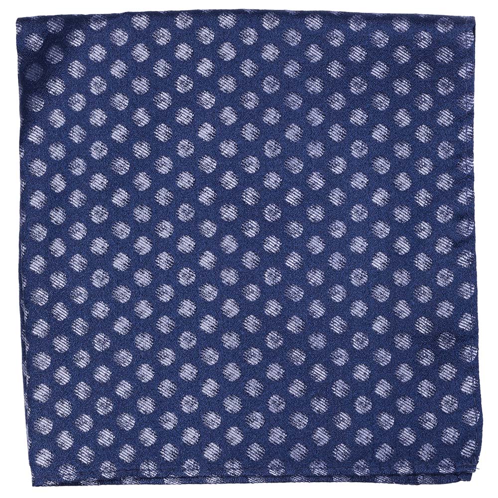 Sidennäsduk, mönstrad 028 marinblå