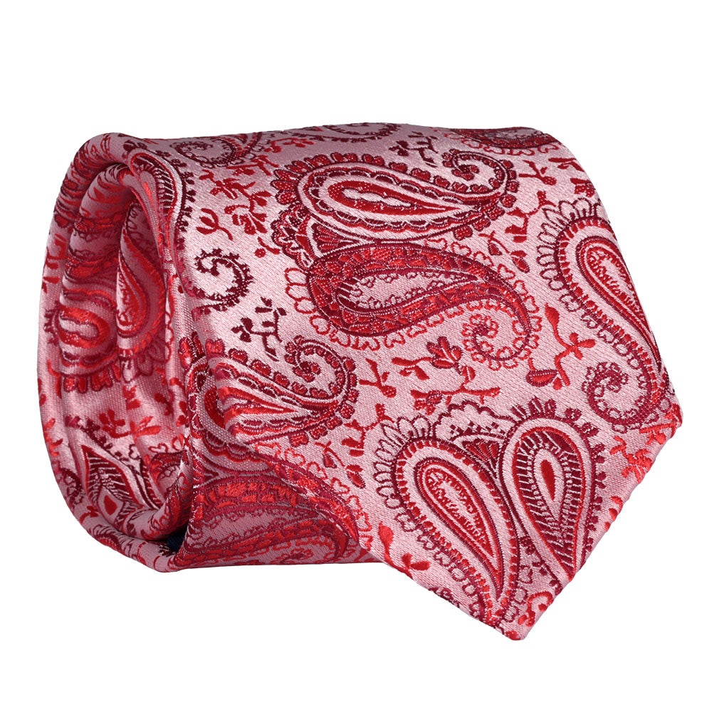 Slips mönstrad, röd