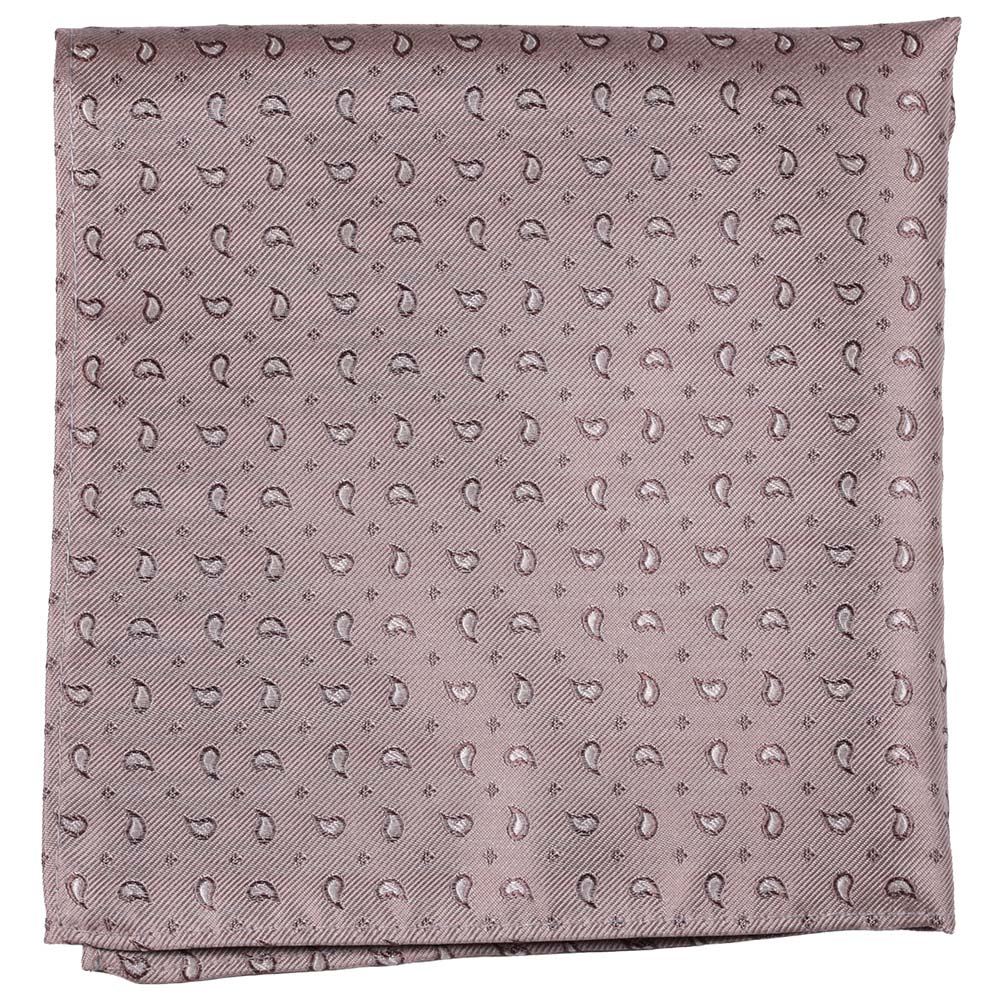 Sidennäsduk, mönstrad beige