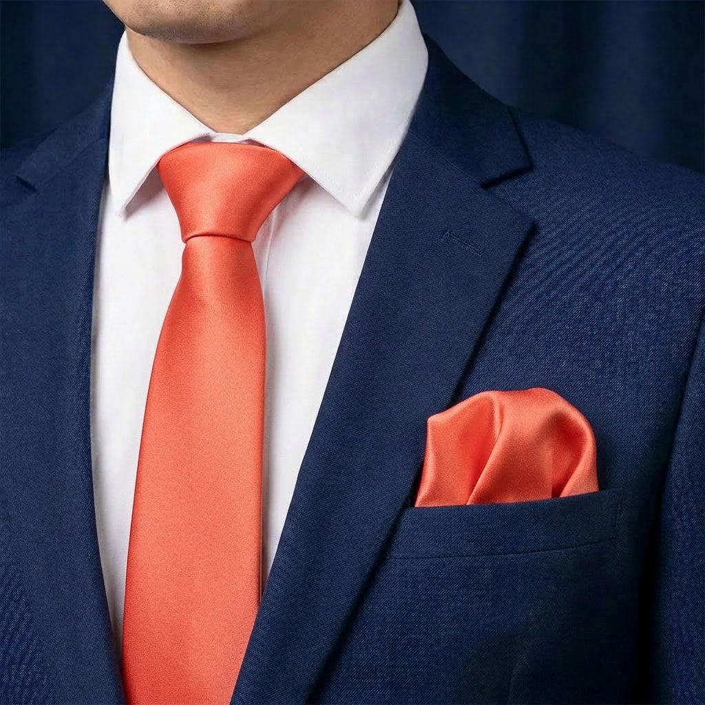 Slips och näsduk, orange