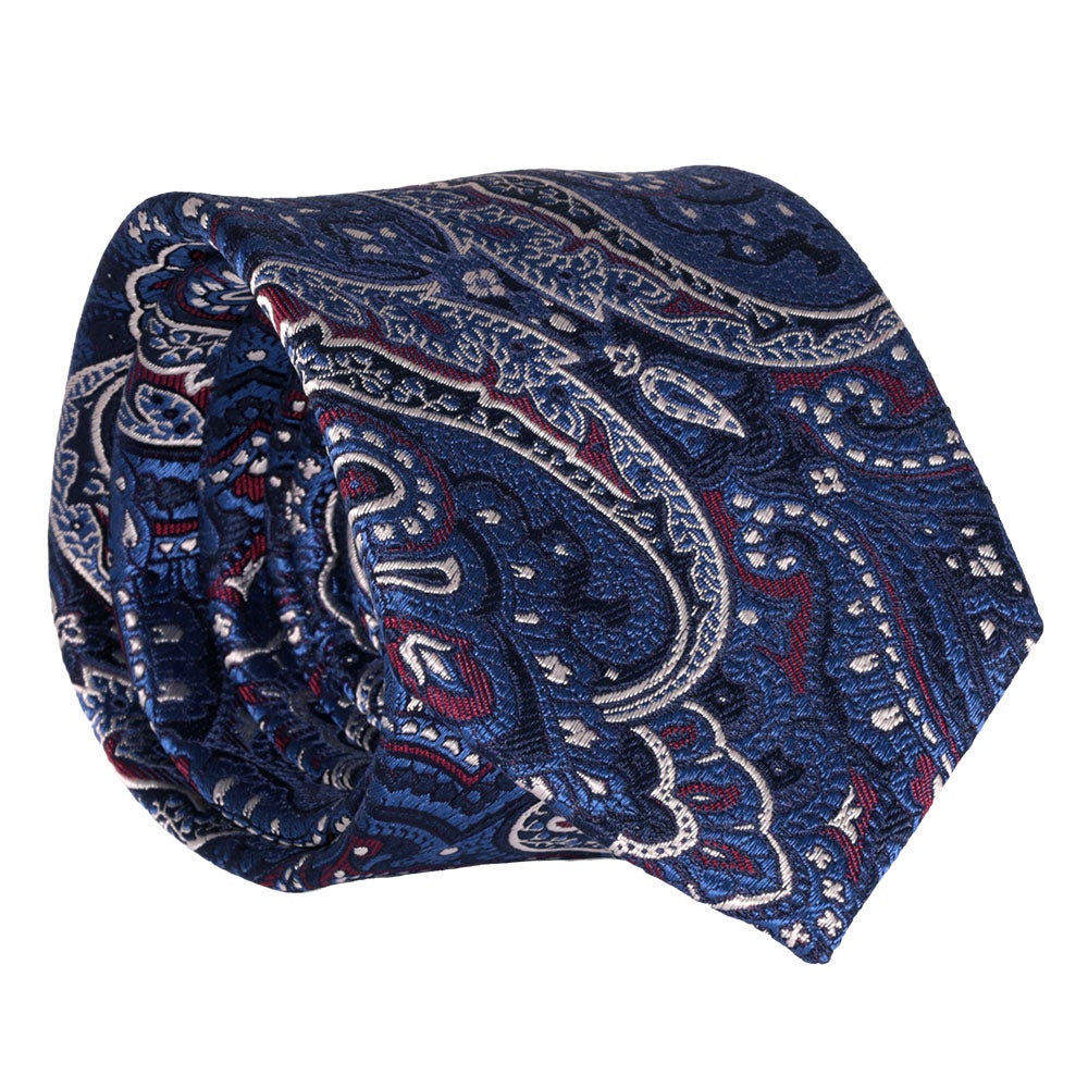 Sidenslips, mönstrad 022 blå