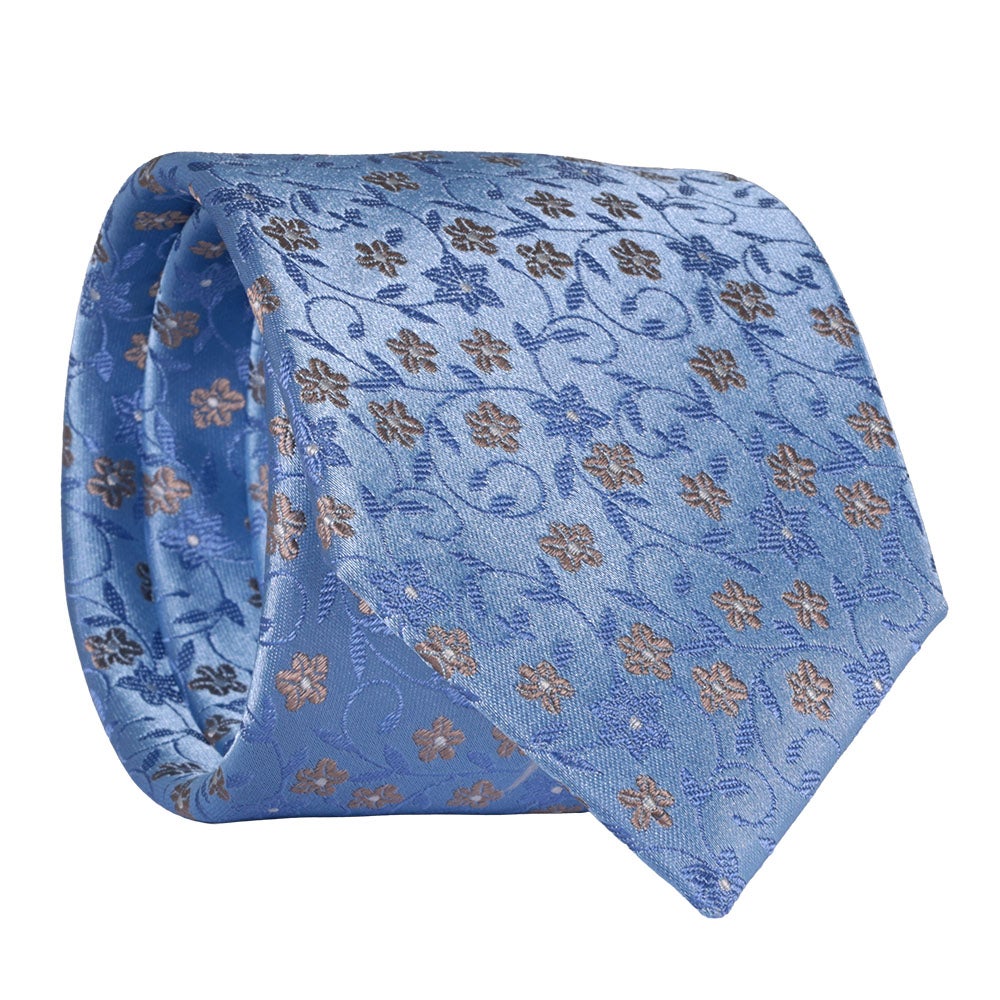 Sidenslips, mönstrad jeansblå