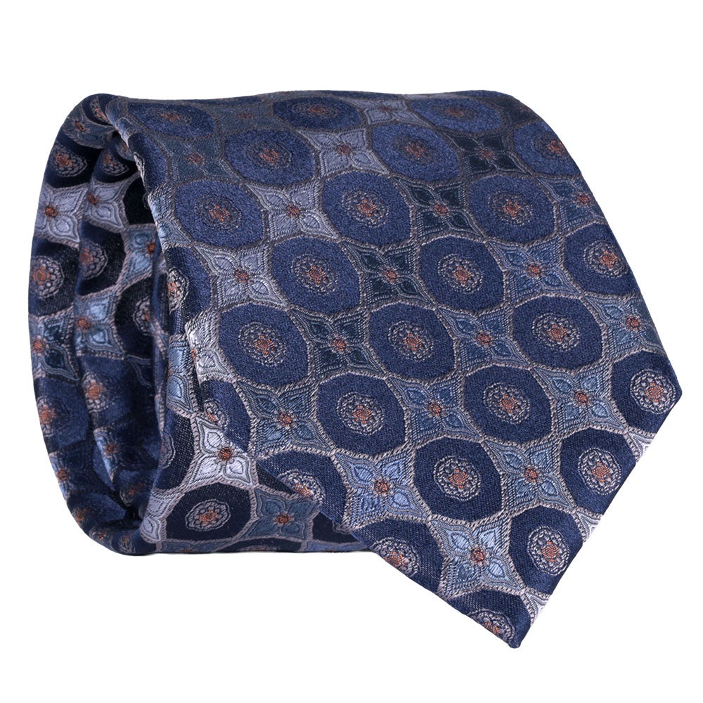 Sidenslips, mönstrad 026 marin