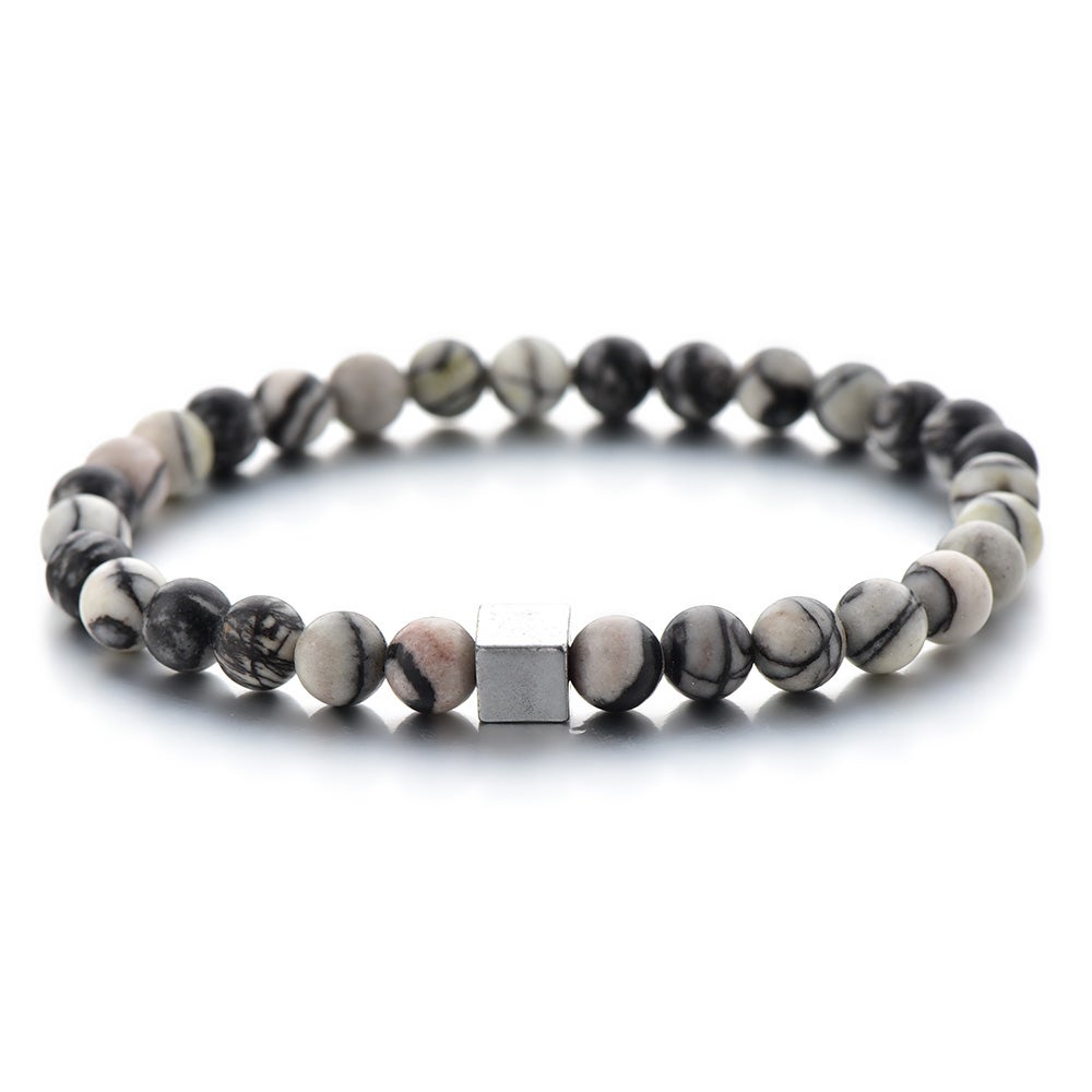 Armband stenar svart/vit