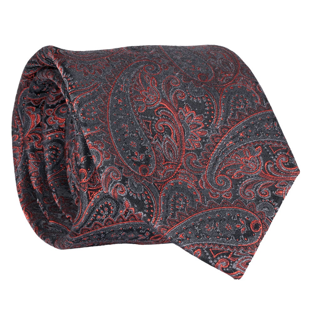 Sidenslips, mönstrad 023 röd