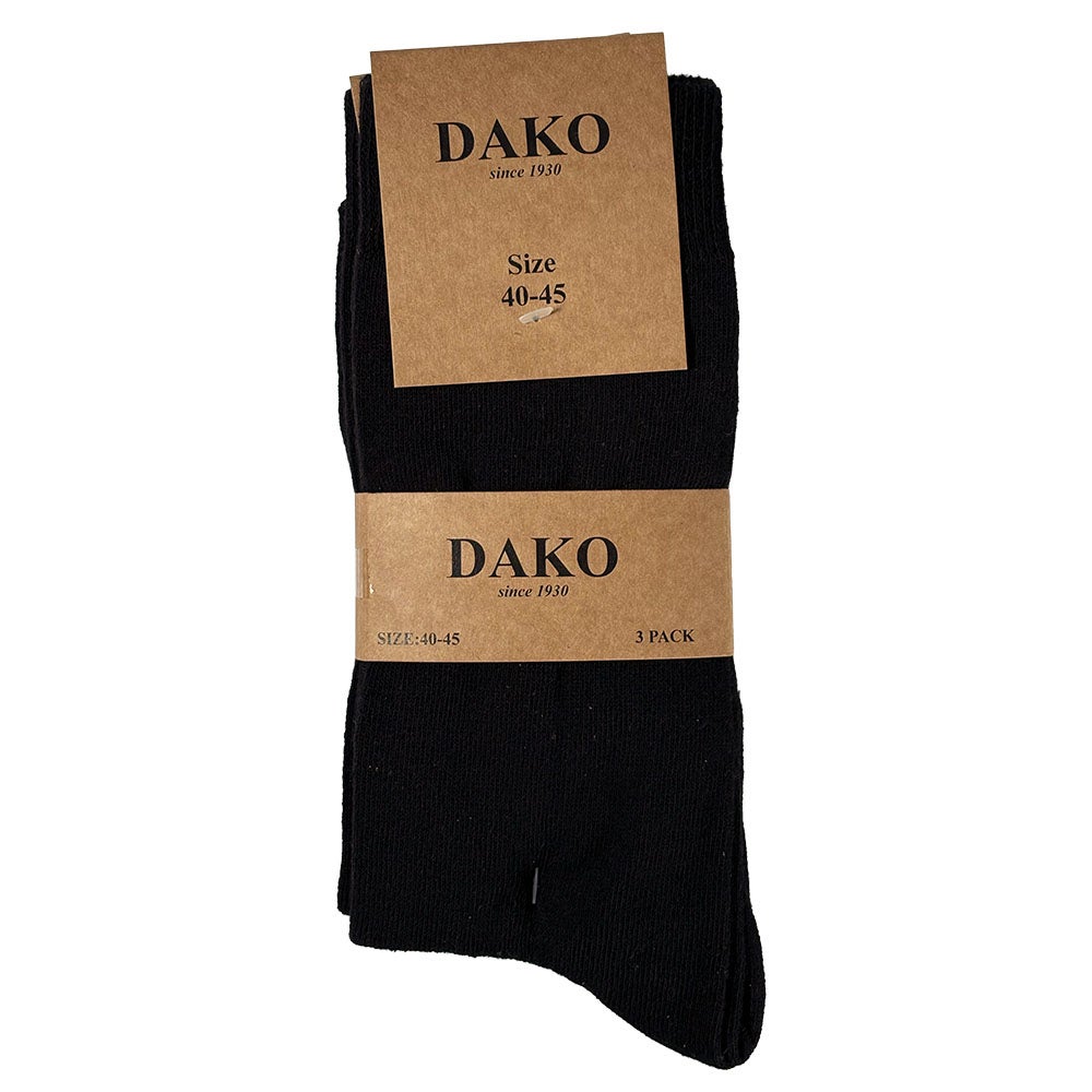 Herrstrumpor 3-pack, svart 40/45