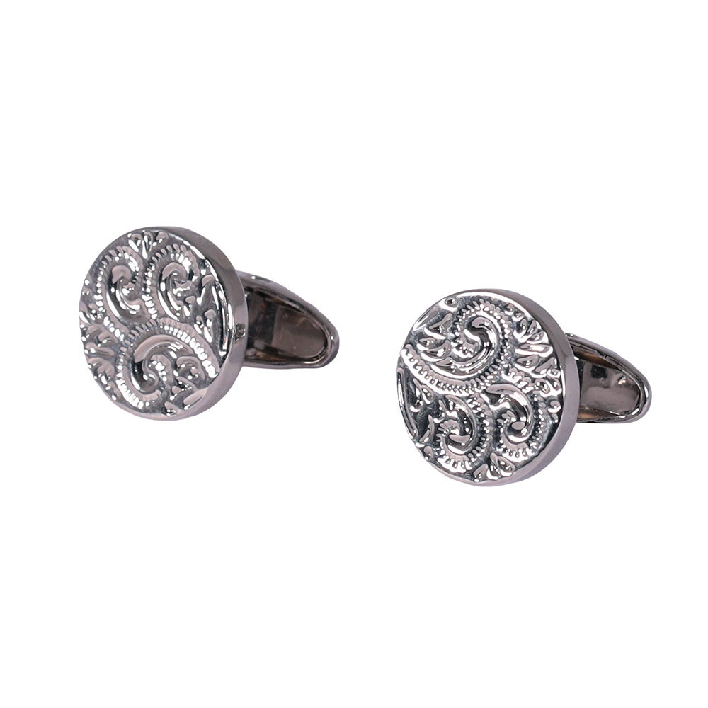 Bröstknapp Visby paisley silver