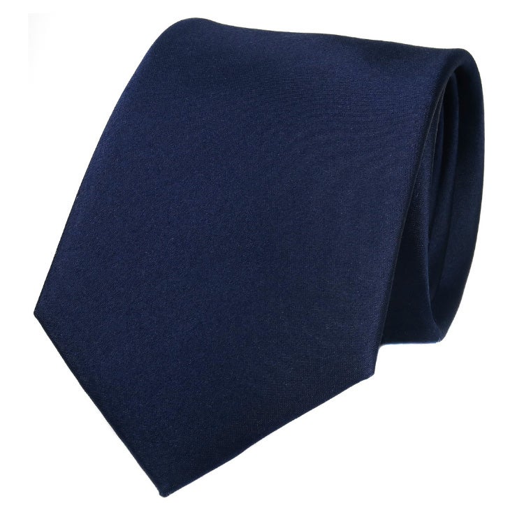 Sidenslips slät marinblå