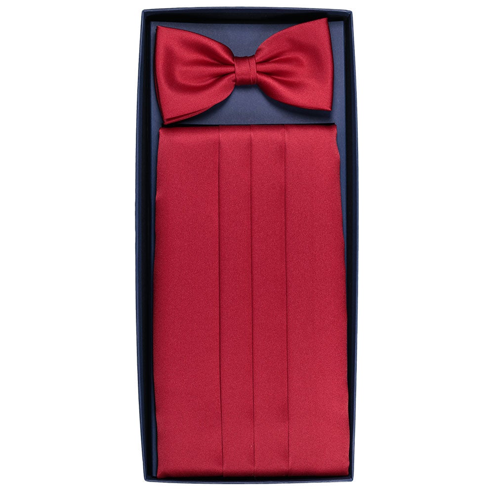 Cummerbund set mörkröd 111