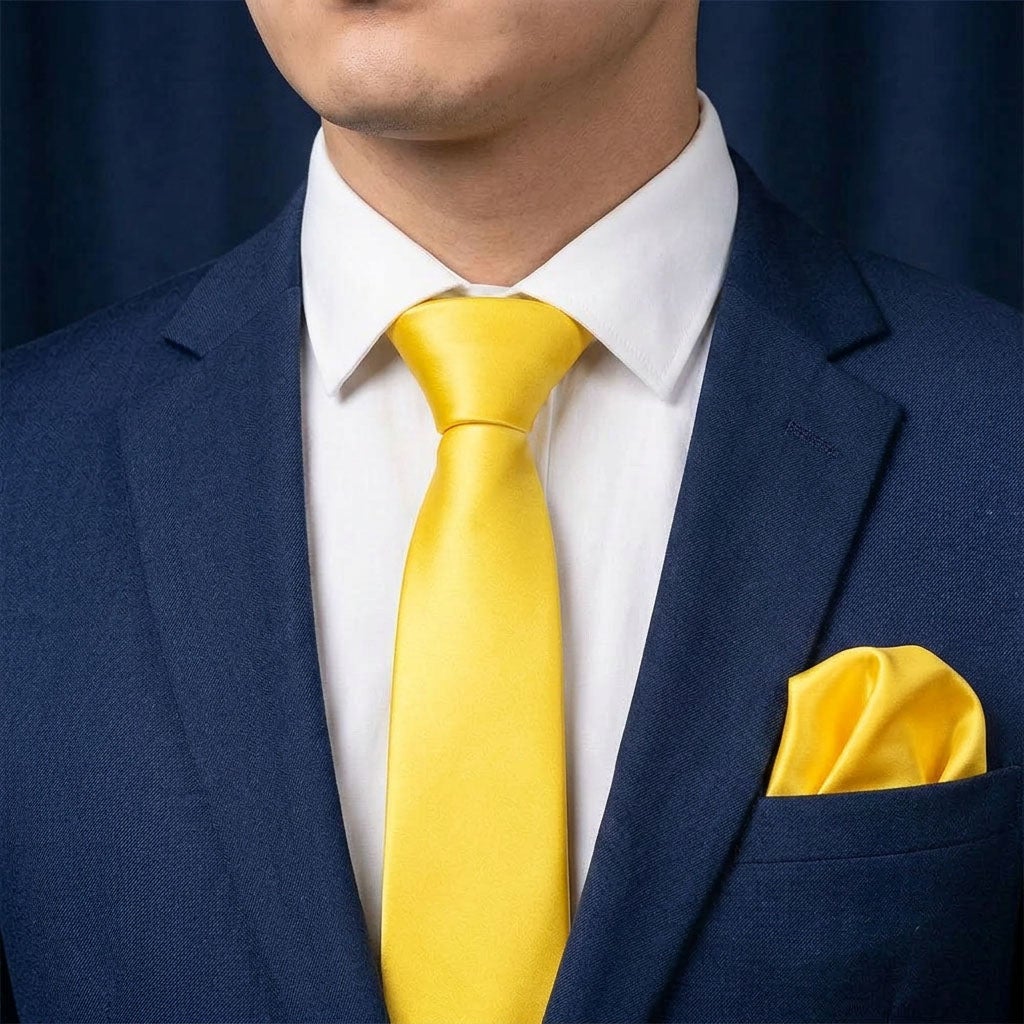 Slips och näsduk, gul