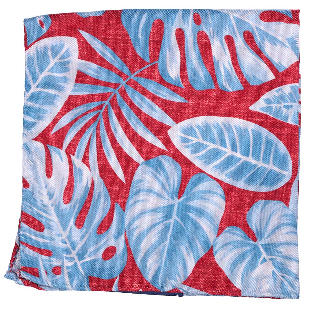 Sidennäsduk, mönstrad 040 röd