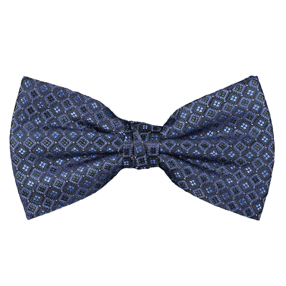 Sidenfluga, mönstrad marin/jeansblå