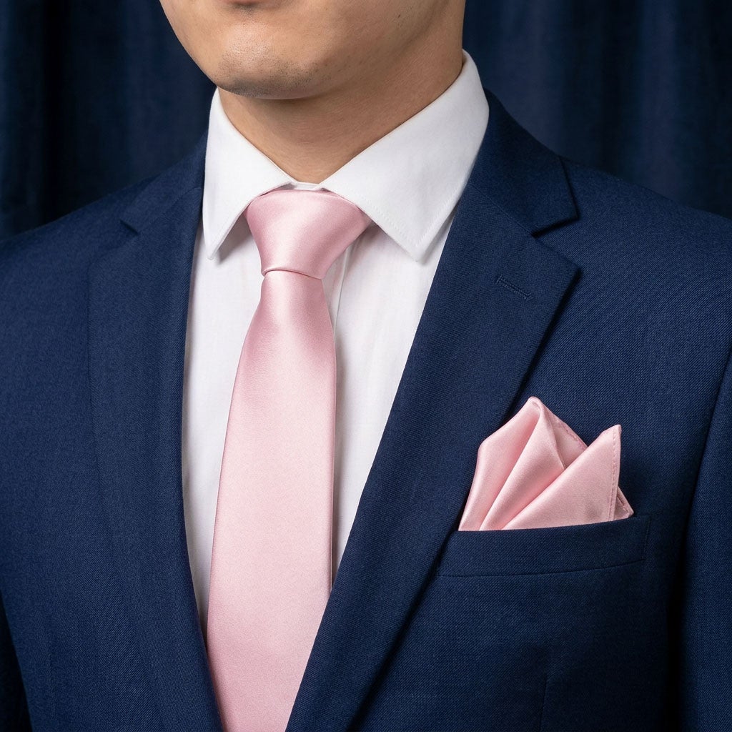 Slips och näsduk, puderrosa