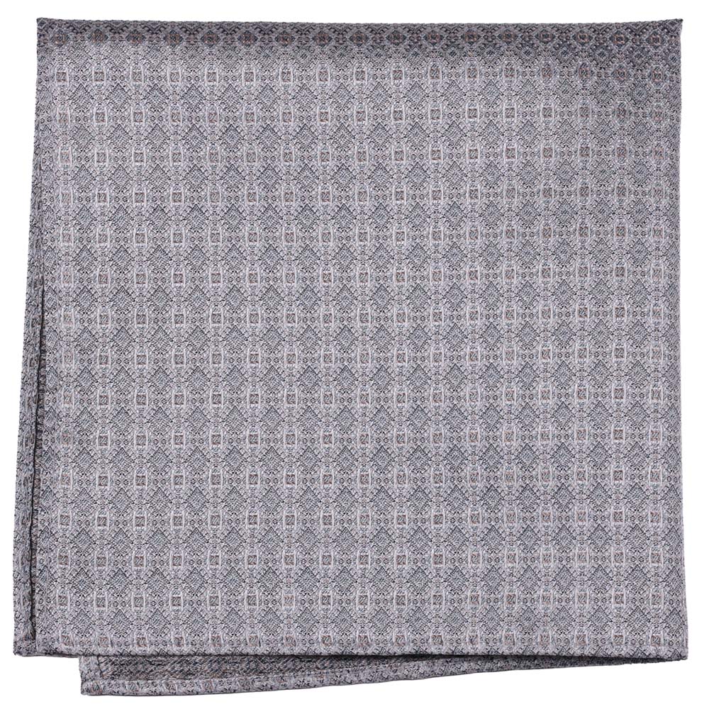 Sidennäsduk, mönstrad beige