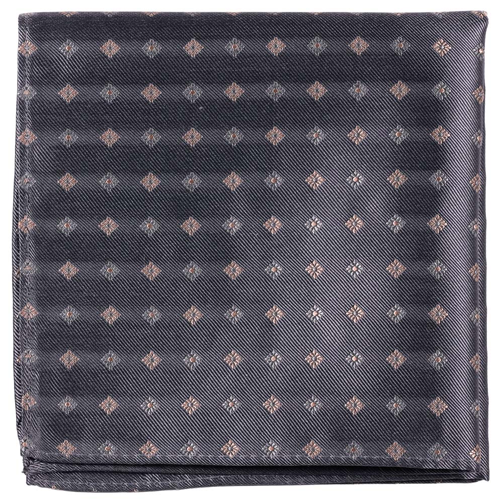 Sidennäsduk, mönstrad grå