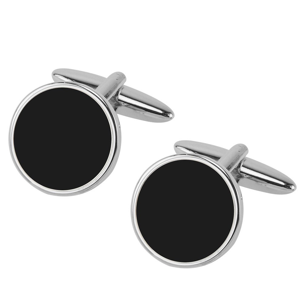 Manschettknapp Boden silver/onyx