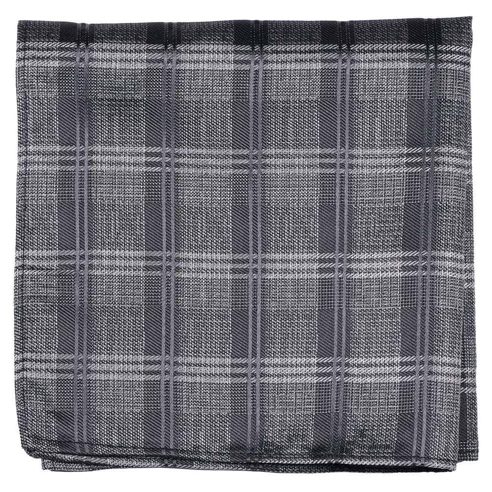 Sidennäsduk, mönstrad svart