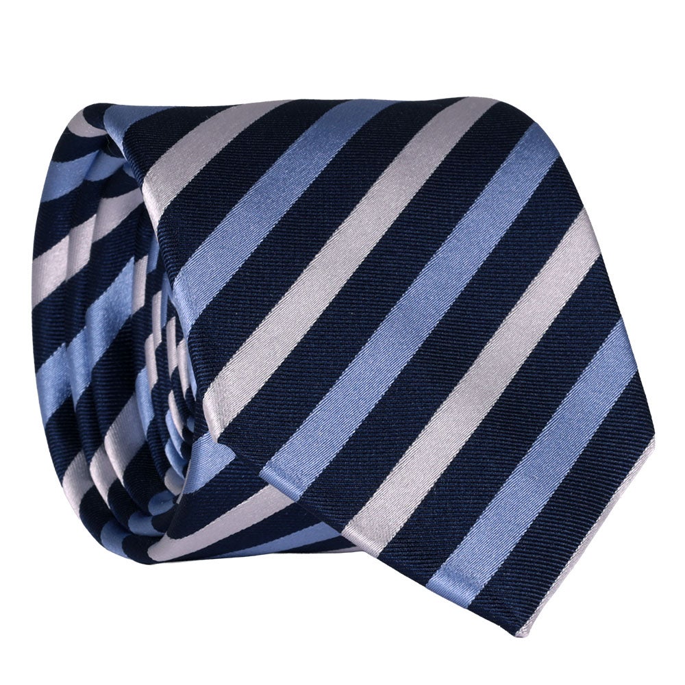 Sidenslips, mönstrad marinblå